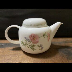 Ceramic Teapot with Flower Design